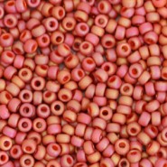 Miyuki seed beads 11/0 - Opaque glazed frosted rainbow cardinal red 11-4695